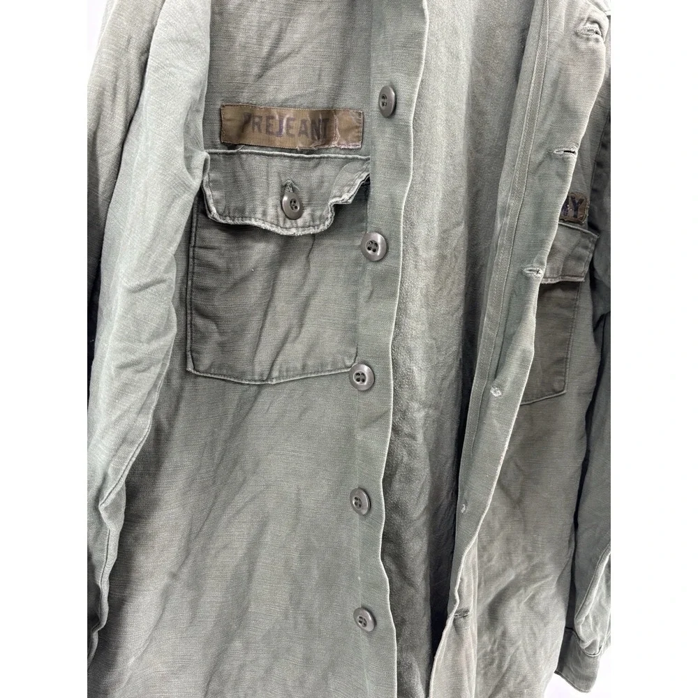 Vietnam Jacket OG-107 Coat Mens Small Tropical War Fatigue Cotton Sateen US Army
